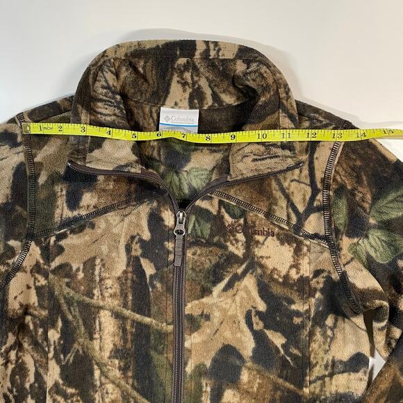 Columbia Youth Camo Fleece Zip Jacket Mossy Oak Style Outdoor M gorpcore hunting - Picture 3 of 9